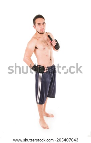 Embarrassed Naked Man Underwear Holding His Stock Photo Shutterstock