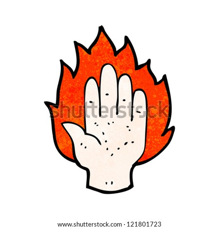 Burning Hand Cartoon Stock Vector 72855610 - Shutterstock