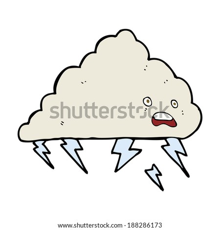 Thunderstorm Cloud Doodle Drawing Hand Drawn Stock Vector 511253332