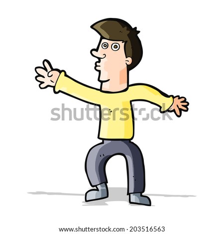 Cartoon Reaching Man Stock Vector 203297608 - Shutterstock