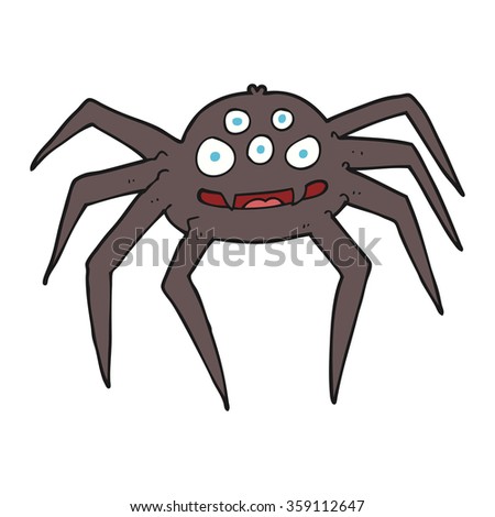 One Eye Funny Spider Cartoon Vector Stock Vector 156687017 - Shutterstock