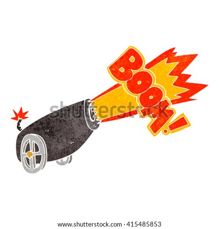 Freehand Drawn Cartoon Cannon Shooting Stock Vector 349153154 ...