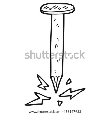 Bent Nail Drawing Stock Vector 52875178 - Shutterstock