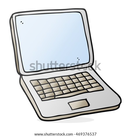 Hand Drawing Laptop Stock Vector 55895314 - Shutterstock