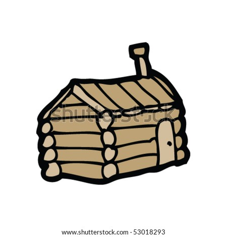 Log Cabin Drawing Stock Vector 53018293 - Shutterstock