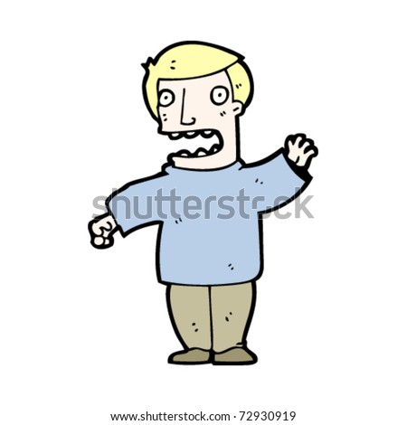 Agitated Man Cartoon Stock Vector 77368912 - Shutterstock