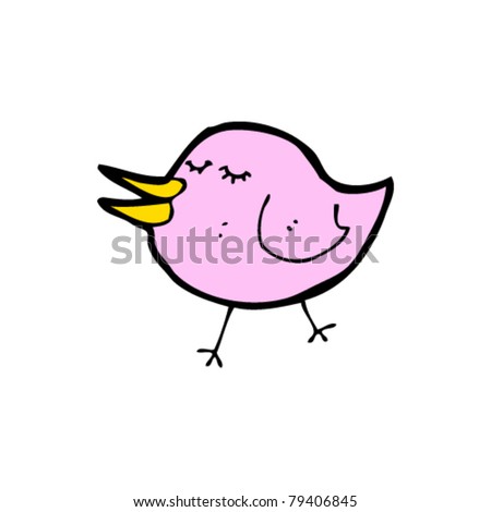 Cartoon Pink Bird Stock Vector 117009565 - Shutterstock