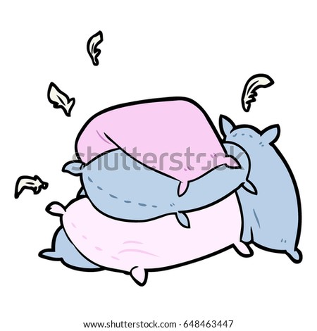 Cartoon Bed Pillow Stock Vector 103855667 - Shutterstock