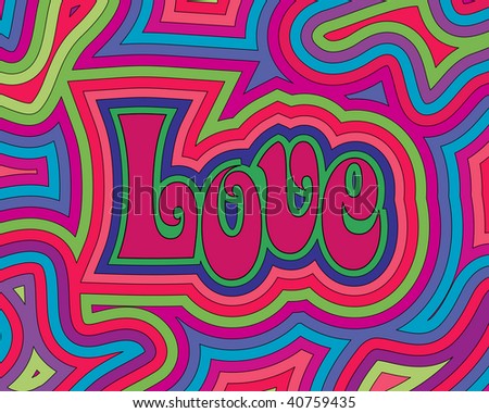 Vector 60s Groovy Retro Psychedelic Design Stock Vector 39384781 ...