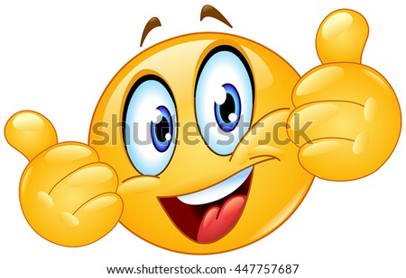 Emoticon Showing Sign Stock Vector 402121726 Shutterstock Thumbs Gambar Tear