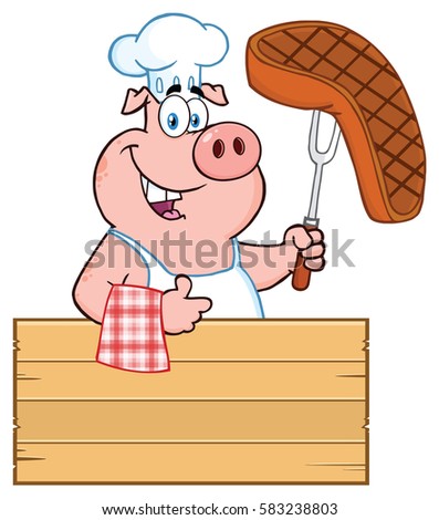 Happy Pig Chef Cartoon Mascot Character Stock Vector 129490823 ...