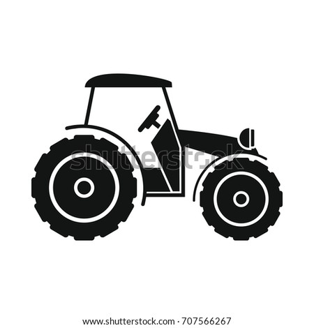 Big Tractor Silhouette Logo Stock Vector 399969589 - Shutterstock