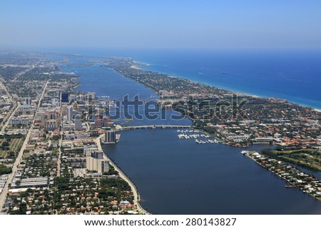 Aerial View Loxahatchee River Tequesta Florida Stock Photo 145492930 ...