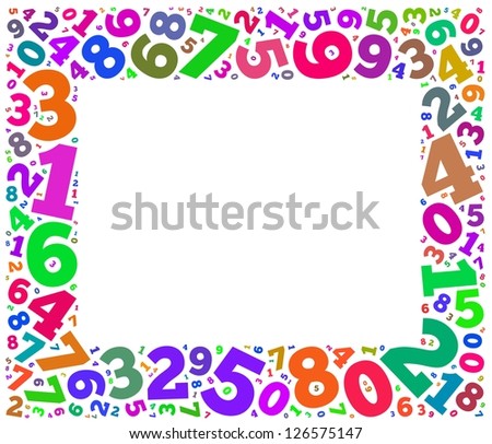 Alphabet Numbers Frame Suitable Kindergarten Concept Stock Illustration ...