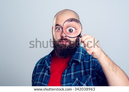 Senior Old Man Looking Through Zoom Stock Photo 193517423 - Shutterstock