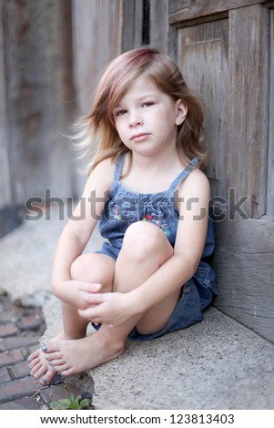 Cute Little Girl Bending Down On Stock Photo 31652092 - Shutterstock