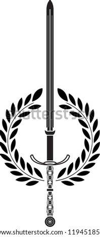 Roman Swords Wreath Vector Illustration Stock Vector 68074012 ...