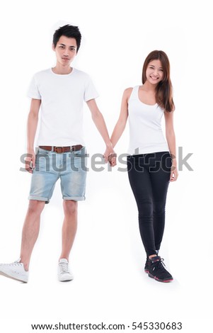 Full Body Studio Portrait Two Young Stock Photo 119938111 - Shutterstock