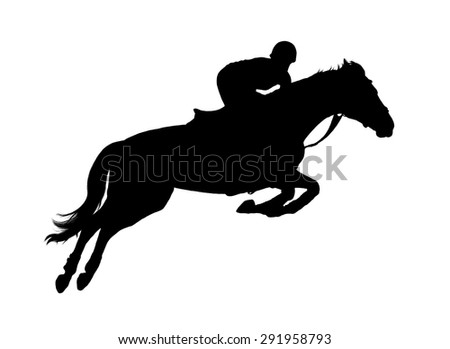 Horse Jockey Silhouette Stock Vector 118533307 - Shutterstock