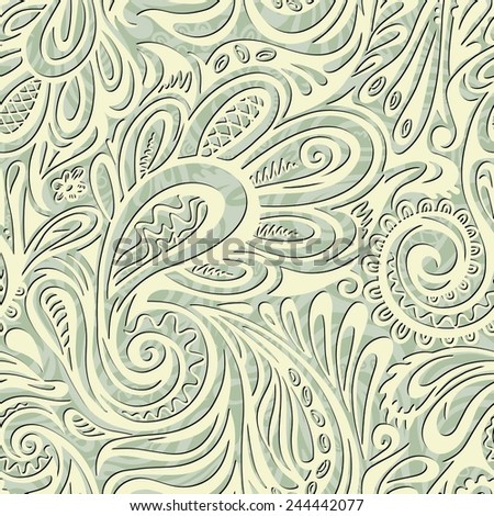 Hand Drawn Vector Paisley Design Stock Vector 70210891 - Shutterstock