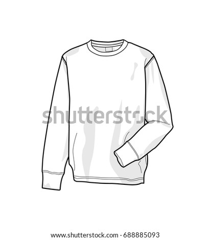 Hoodie Sweatshirt Template Zipper Stock Vector 52080943 - Shutterstock
