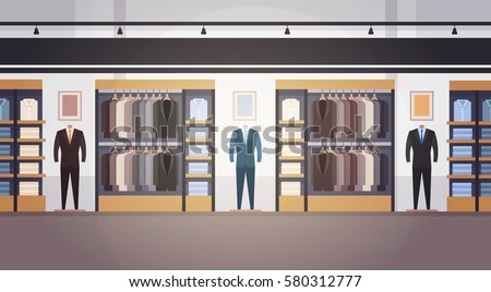 Fashion Shop Interior Clothes Store Banner Stock Vector 580312774 ...