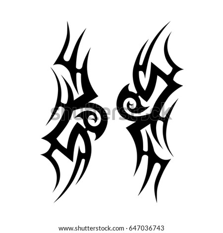 tribal tattoo art designs sketched simple stock vector 650168314 tribal tattoo art designs sketched simple stock vector 650168314