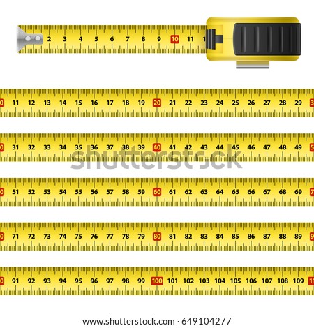 Tape Measure Cm Cm Inch Cm Stock Vector 96161303 - Shutterstock