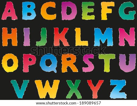 Geometrical Pattern Color Blocks Latin Font Stock Vector 468952352 ...