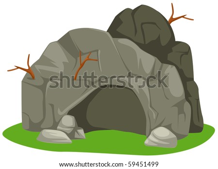 Illustration Isolated Cartoon Cave On White Stock Vector 59261491 ...