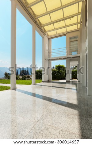 rchitecture Wide Veranda Modern House xterior Stock Photo ... rchitecture Wide Veranda Modern House xterior Stock Photo ... - ^