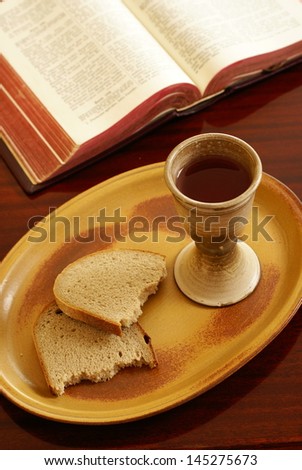 Holy Communion Bread Cup Bible Stock Photo 22185421 - Shutterstock