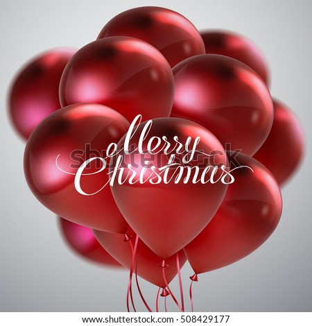 Valentines Day Poster Red Balloons On Stock Vector 545441890 - Shutterstock