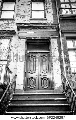 Apartment Building Front Door typical apartment building exterior brick windows stock photo Apartment Building Front Door typical apartment building exterior brick windows stock photo