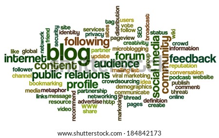 words related word cloud containing conceptual social marketing internet shutterstock blogs networks illustration