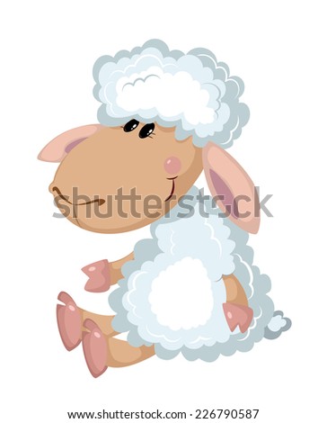 Sleeping Sheep Funny Sheep Cartoon Isolated Stock Vector 474965908 ...