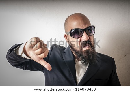 Bouncer Jacket Sunglasses On White Background Stock Photo 114073429 ...