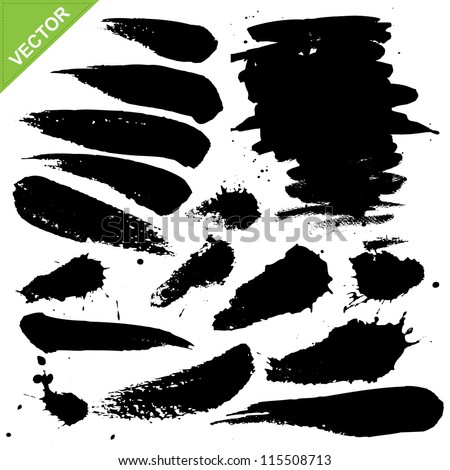 Brush Strokes Vector Stock Vector 114784009 - Shutterstock