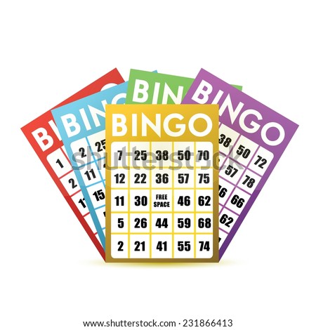 Black White Vector Illustration Bingo Card Stock Vector 129712412 ...