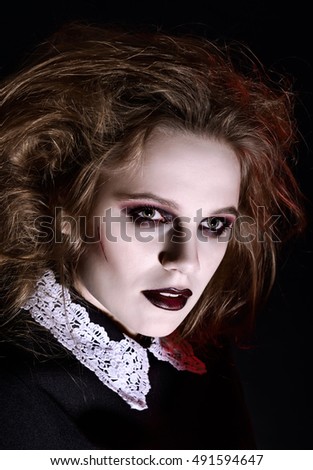 Horror Scene Strange Crazy Girl Moppet Stock Photo 124958894 - Shutterstock