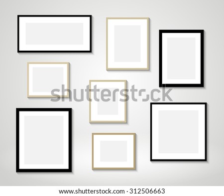 Frames On Wall vector picture frames on wall stock vector 291607493 - shutterstock Frames On Wall vector picture frames on wall stock vector 291607493 - shutterstock
