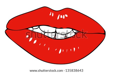 Open Mouth On White Stock Vector 88357219 - Shutterstock