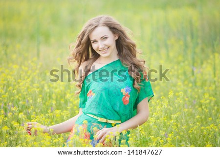 Happy Preteen Girl Running Outdoors Stock Photo 33955945 - Shutterstock