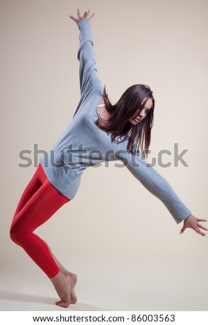 Modern Ballet Dancer Dancing On White Stock Photo 78440281 - Shutterstock
