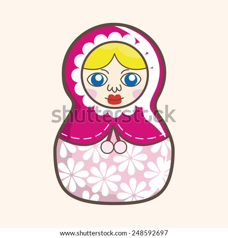 matryoshka doll cartoon