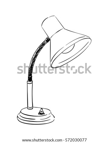 Table Lamp Vector Sketch Hand Drawn Stock Vector 572030170 - Shutterstock