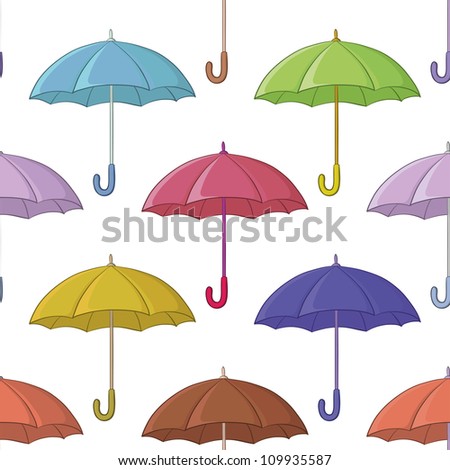 Umbrella Rain Drops Black Silhouette On Stock Vector 108741644 ...