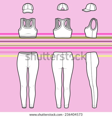 Download Blank Womens Tank Top Front Back Stock Vector 185577719 ...