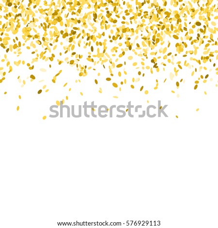 Gold Confetti Background Your Design Vector Stock Vector 496909984