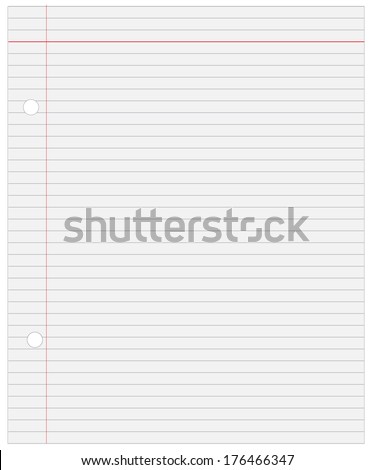 blank stationary horizontal ruled letter size stock photo 66282679